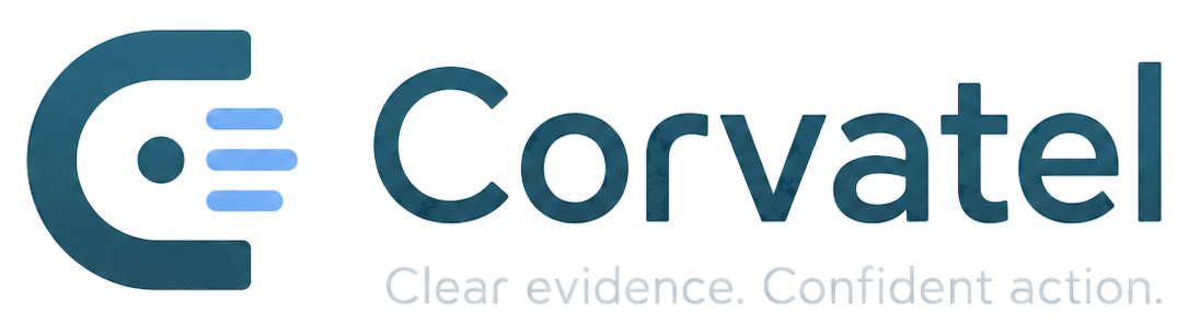 Corvatel — Clear evidence. Confident action.